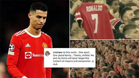 Ronaldo cảm tạ fan Liverpool