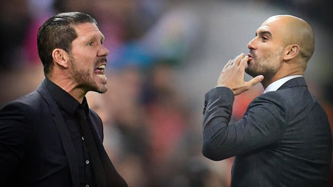 Pep Guardiola và Diego Simeone (trái) được xem là hai trong số những HLV giỏi nhất bóng đá thế giới trong thế hệ của họ