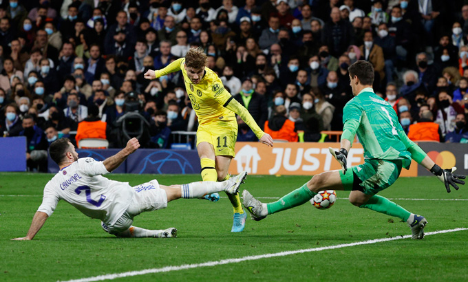 Werner đưa Chelsea vượt lên dẫn 3-0 ở phút 75