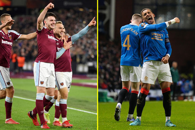 West Ham và Rangers là những hy vọng của Vương quốc Anh tại Europa League