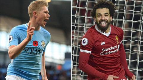 Các ứng viên của giải cầu thủ xuất sắc nhất Premier League 2021/22: De Bruyne đua tranh cùng Salah