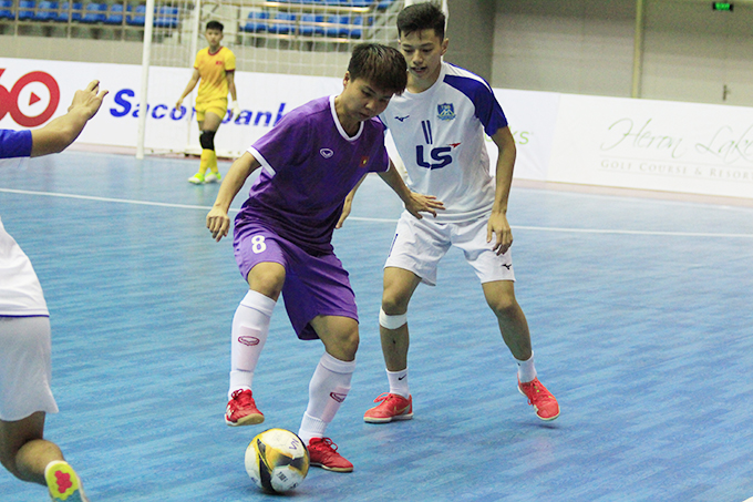 ĐT futsal nữ Việt Nam đã có cữ dượt phòng ngự đáng giá trước TSB. Ảnh: Phan Hồng