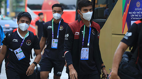 U23 Indonesia suýt đi nhầm vào phòng thay đồ của U23 Việt Nam