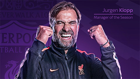 Klopp giật giải HLV xuất sắc nhất Ngoại hạng Anh 2021/22