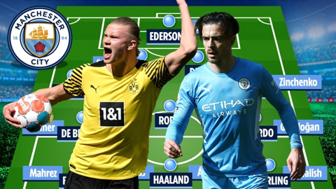 Man City sở hữu chiều sâu đội hình cực khủng sau khi có Haaland