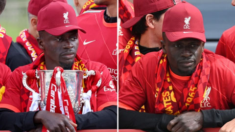 Mane buồn bã trong lễ ăn mừng của Liverpool