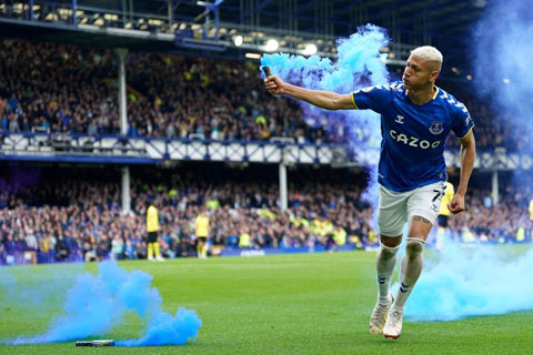 Tiền đạo Richarlison của Everton đang được Transfermarkt định giá 45 triệu bảng