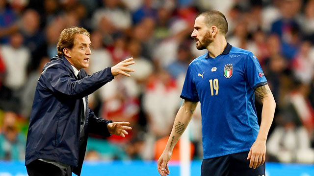 HLV Mancini đã thẳng tay loại Bonucci trong 2 trận đấu gần nhất của ĐT Italia