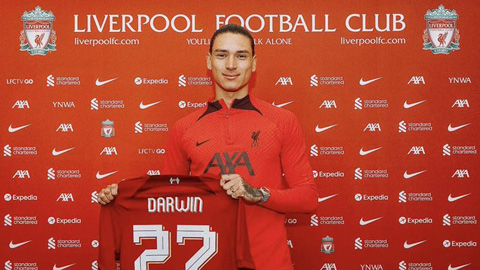 CHÍNH THỨC: Liverpool chiêu mộ thành công Darwin Nunez