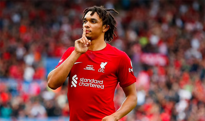 Alexander-Arnold đã ghi 10 bàn cho Liverpool từ ngoài vòng cấm