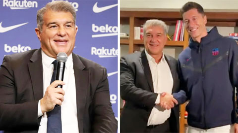 Joan Laporta: 'Có Lewandowski, giờ Barcelona sẽ tập trung cho hàng thủ'