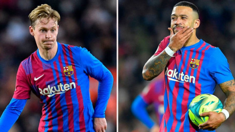 De Jong và Depay là những người có thể phải giảm lương tại Barca