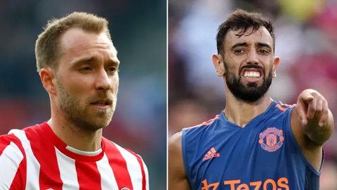 'Bruno Fernandes có thể mất vị trí tại MU vì Eriksen'