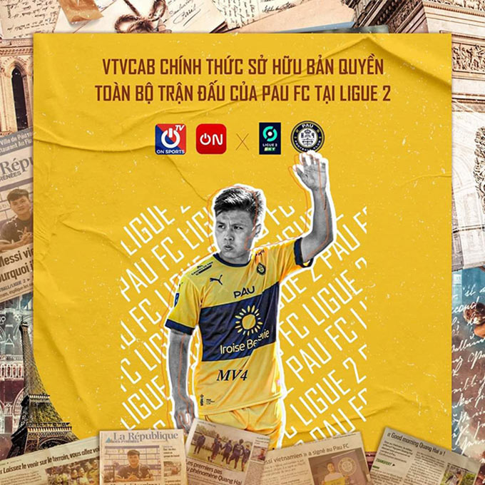 Các trận đấu của Pau FC được phát sóng tại Việt Nam