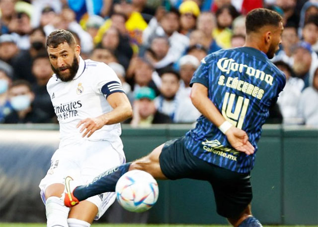 Karim Benzema đã ghi bàn cho Real Madrid ở trận gặp Club America nhưng thể lực của anh chưa ở trạng thái tốt nhất