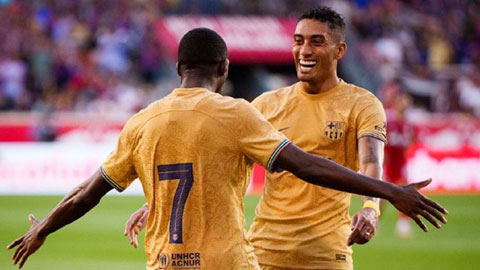 Barcelona bay trên đôi cánh Raphinha & Dembele