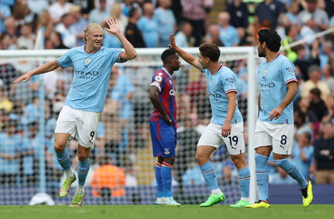 Haaland chỉ mất có 19 phút để hoàn tất cú hat-trick đầu tiên trong màu áo Man City