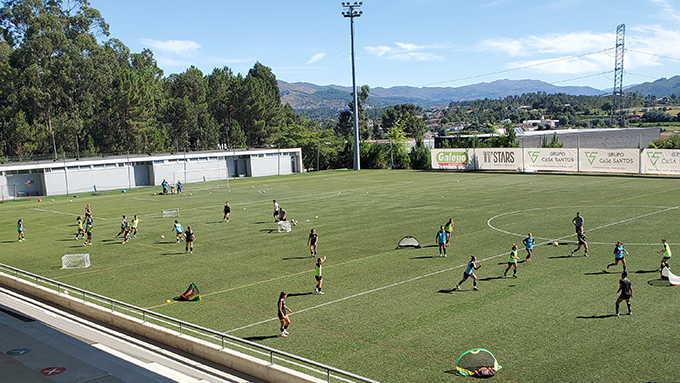 Huỳnh Như đã có buổi tập đầu tiên tại Lank Fc Vilaverdense - Ảnh: CTV