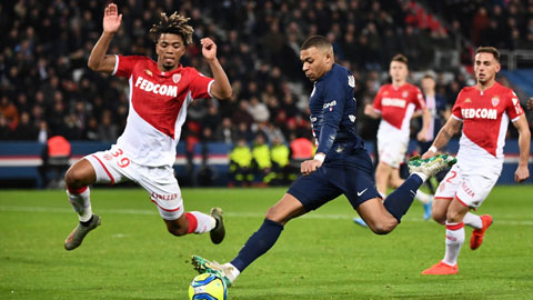 Mbappe (giữa) và đồng đội đủ sức vượt qua Monaco với tỷ số đậm