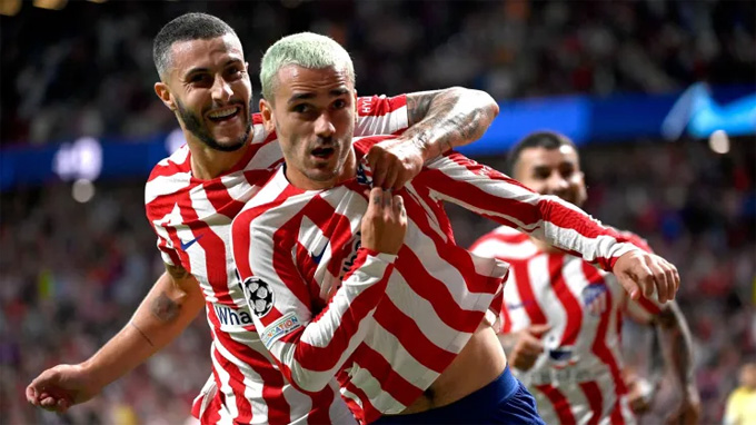 Griezmann ghi bàn ấn định chiến thắng cho Atletico ở phút 90+11