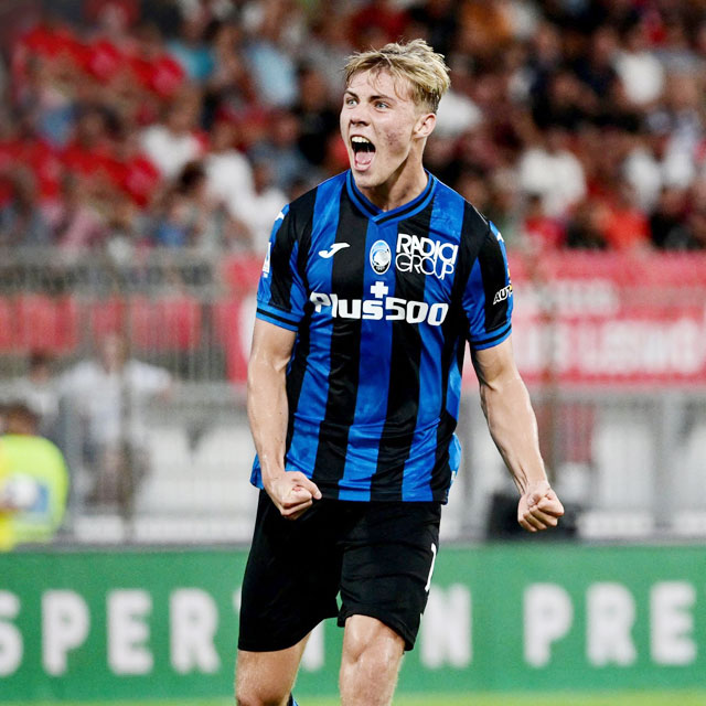 Mùa này, Rasmus Hojlund ghi 6 bàn sau 8 trận cho Atalanta