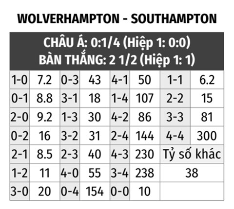 Wolves vs Southampton