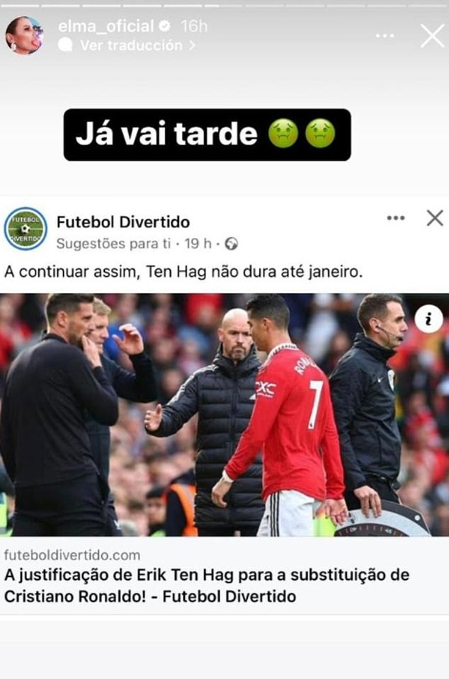 Chị gái Elma Aveiro của Ronaldo chỉ trích Ten Hag