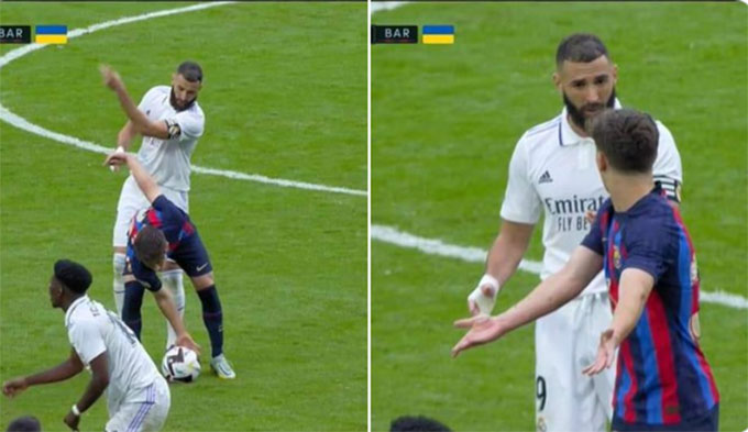 Benzema dằn mặt Gavi trong trận El Clasico