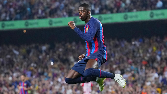 Tiền đạo Ousmane Dembele rực sáng trong trận Barca đại thắng Bilbao mới đây