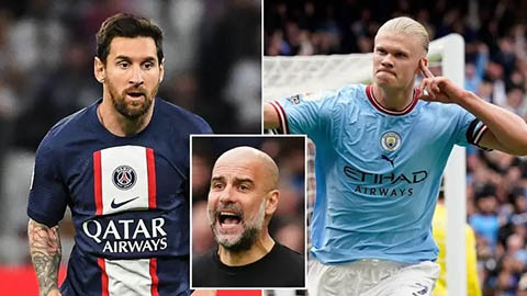 Guardiola nói sao về việc so sánh Haaland vs Messi?