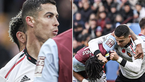 Ronaldo và hậu vệ Aston Villa vật nhau như tại UFC