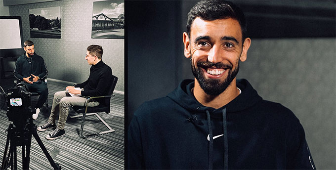 Bruno Fernandes trong buổi trả lời phỏng vấn