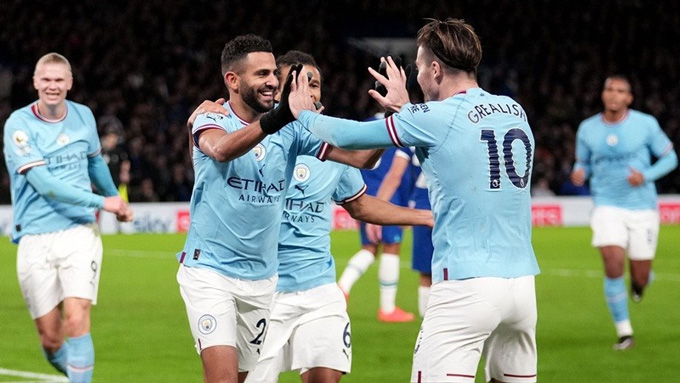 Trong khi đó, 2 cầu thủ dự bị là Mahrez và Grealish đã mang về chiến thắng cho Man City trước Chelsea