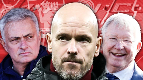 Ten Hag đạt thành tích ấn tượng hơn cả Sir Alex và Mourinho