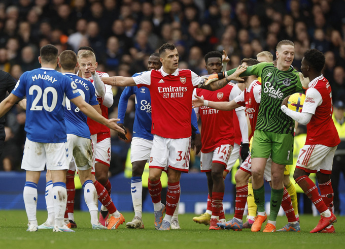 Arsenal đã trải qua trận đấu không tốt trước Everton