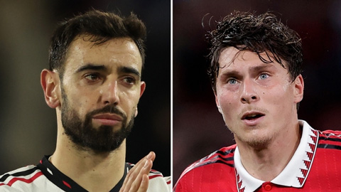 Ten Hag tính đổi vị trí của Bruno Fernandes và Victor Lindelof