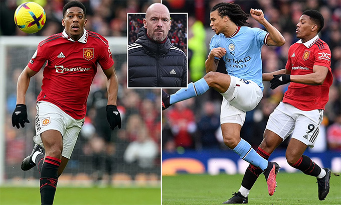 Martial nén đau đá trận derby Manchester