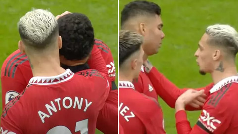 Antony thất hứa với Casemiro ở trận MU hòa Southampton