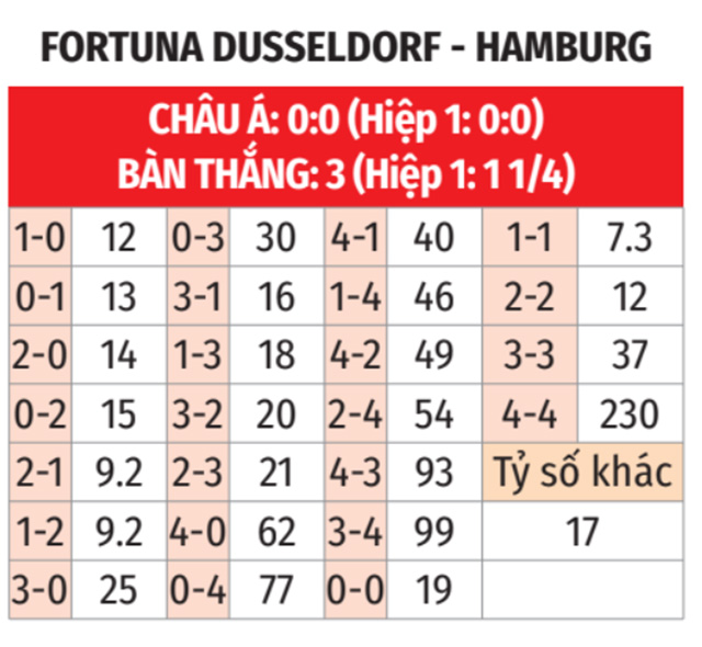 Fortuna Dusseldorf vs Hamburg