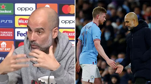 Guardiola không hài lòng với cách chơi bóng của De Bruyne