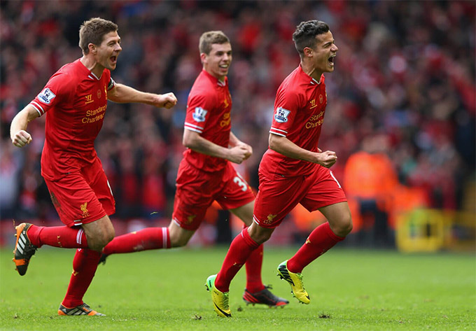 Coutinho ghi bàn duy nhất ở chiến thắng của The Kop năm 2014