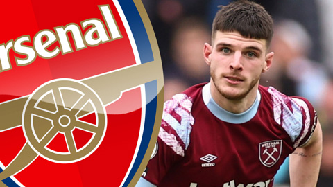 Arsenal dẫn trước MU và Chelsea trong cuộc đua giành Declan Rice