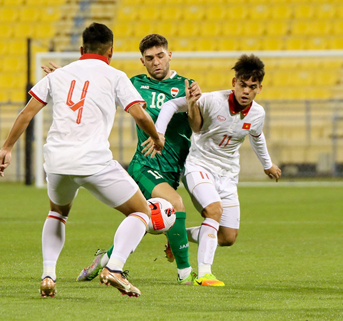 U23 Việt Nam khởi đầu không thuận lợi tại giải U23 Doha Cup 2023 - Ảnh: VFF