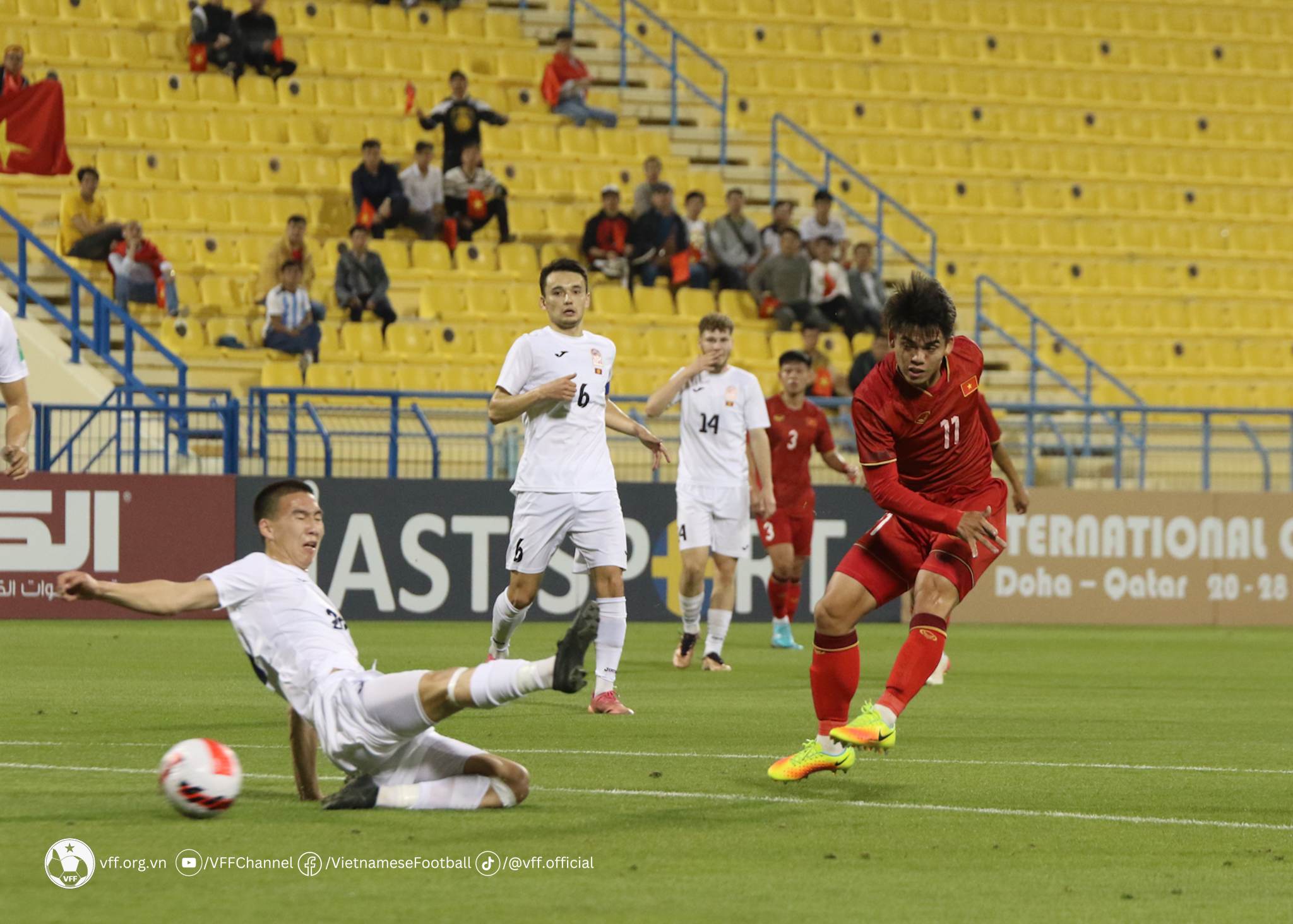 U23 Việt Nam đã có thế trận lấn lướt so với U23 Kyrgyzstan