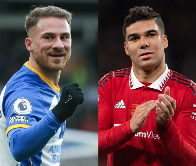 Mac Allister và Casemiro là những tiền vệ hay nhất Premier League hiện tại