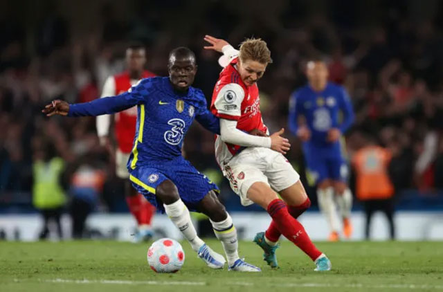 Kante và Odegaard đều rất giàu thể lực