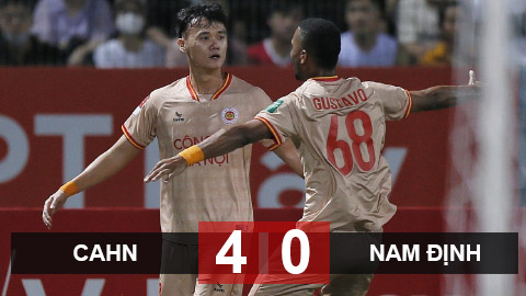 Kết quả Công An Hà Nội 3-0 Nam Định: CAHN vùi dập Nam Định