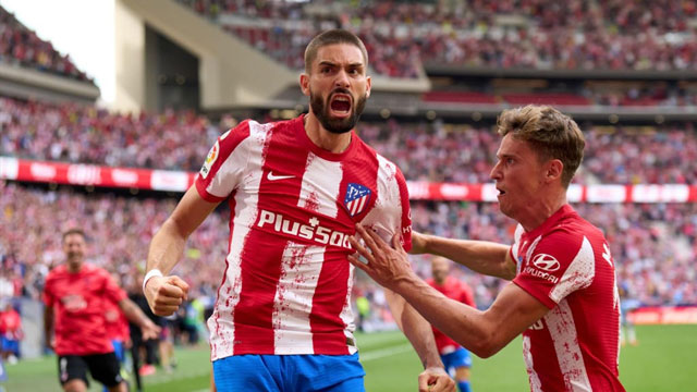 Carrasco (trái) ghi 2 bàn và thực hiện 2 pha kiến tạo ở 6 trận gần nhất  khoác áo Atletico