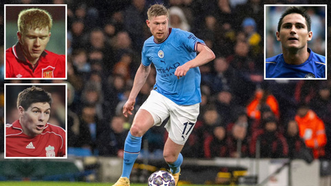 De Bruyne được bầu là tiền vệ xuất sắc nhất mọi thời đại của Premier League