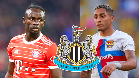 Newcastle nhắm mua cả Mane lẫn Raphinha